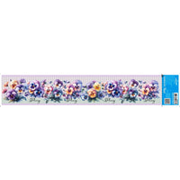 Transfer Têxtil 45x9,5cm TTB6-050 Barra Orquídeas Pansy