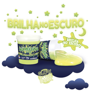 Kimeleka Slime Acrilex 180g Art Kids Brilha no Escuro