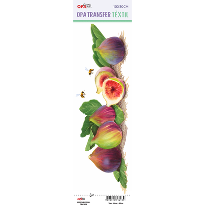Transfer Têxtil 10x30cm  Opa 3826 Frutas Figos