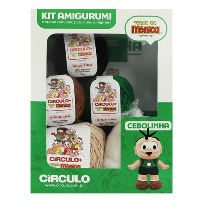 Kit Amigurumi Turma da Mônica Círculo Cor 02 Cebolinha