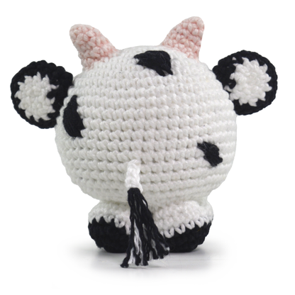 Kit Meu Primeiro Amigurumi Bicho Bola 2 Cor 05 Vaca Mimosa