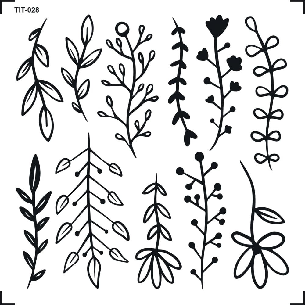 Transfer de Imagem 8x8cm TIT-028 Ramos