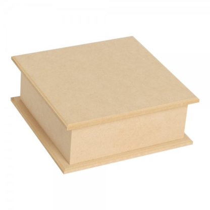 Caixa em MDF com 4 Divisões Tupiada Clean 19x19x7,5cm
