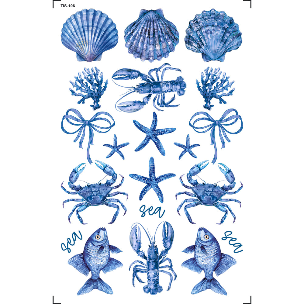 Transfer de Imagem 9,8x15cm TIS-106 Fundo do Mar