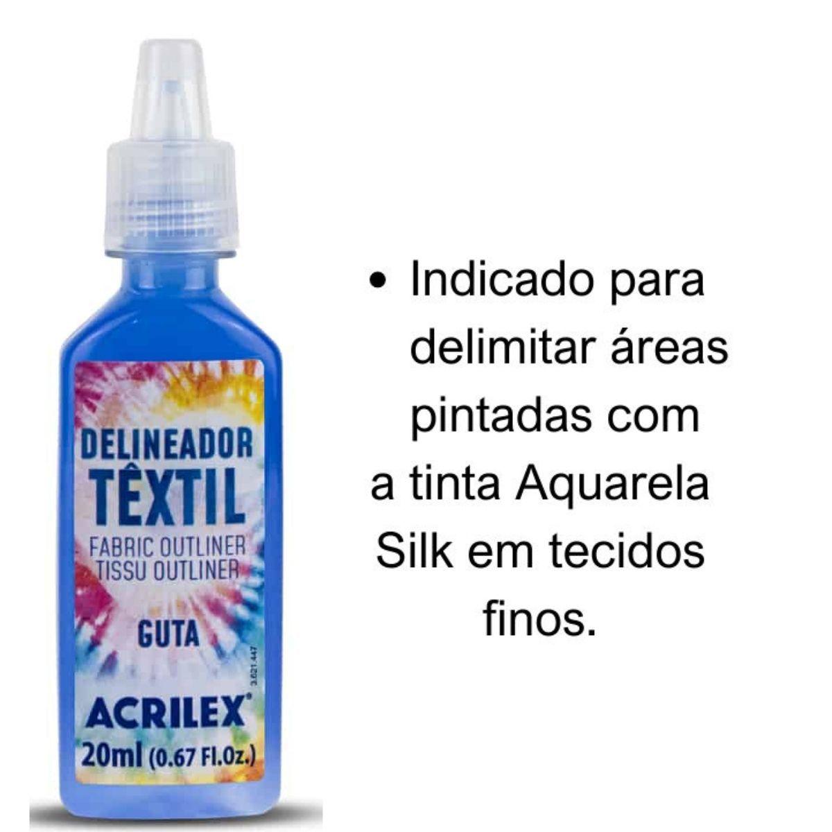 Delineador Têxtil Acrilex 20ml Incolor - Palácio da Arte