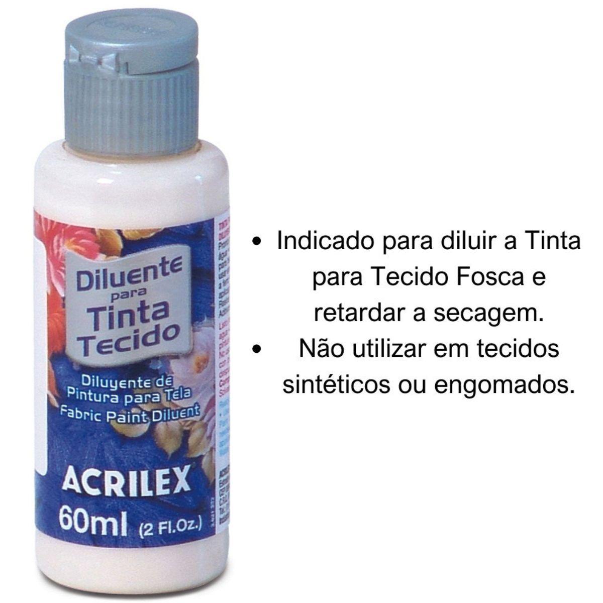 Diluente Acrilex de Tinta para Tecido 60ml - Palácio da Arte