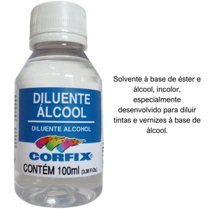 Diluente Álcool Corfix 100ml - Palácio da Arte