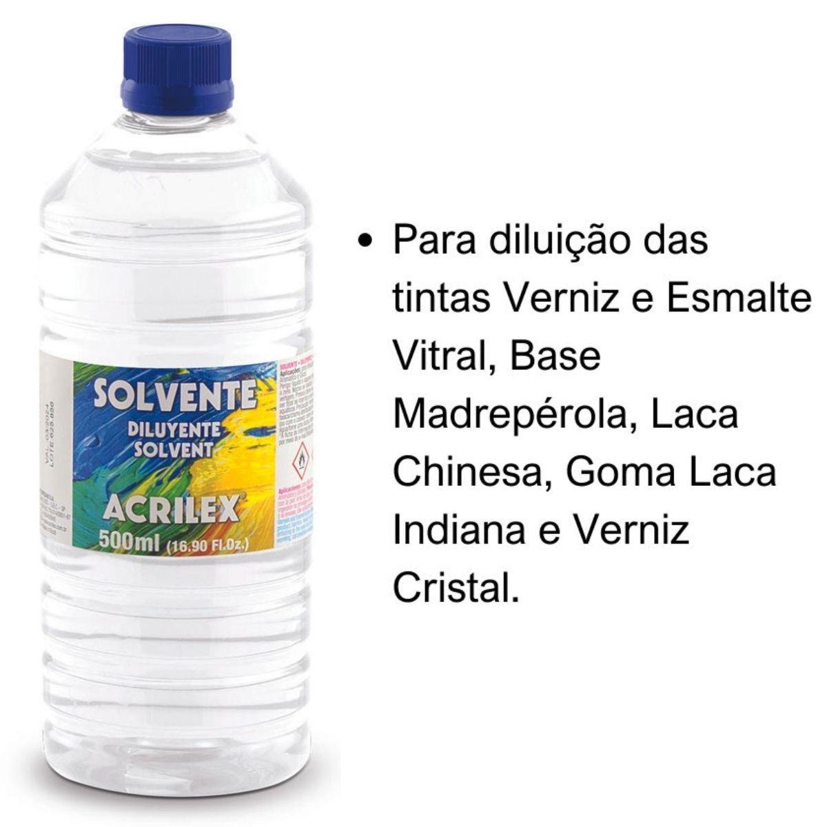 Diluente Solvente Acrilex 500ml - Palácio da Arte