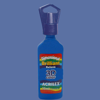 Dimensional Relevo Brilliant Acrilex 3D Color 35ml - Palácio da Arte