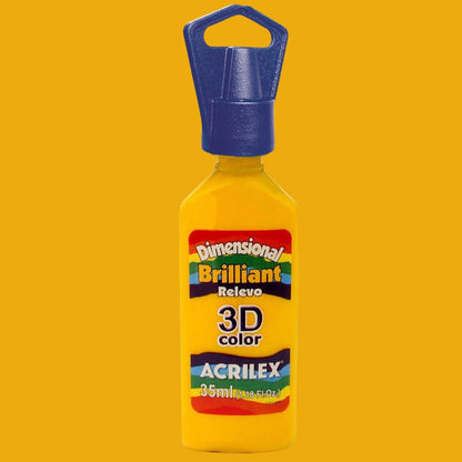 Dimensional Relevo Brilliant Acrilex 3D Color 35ml - Palácio da Arte