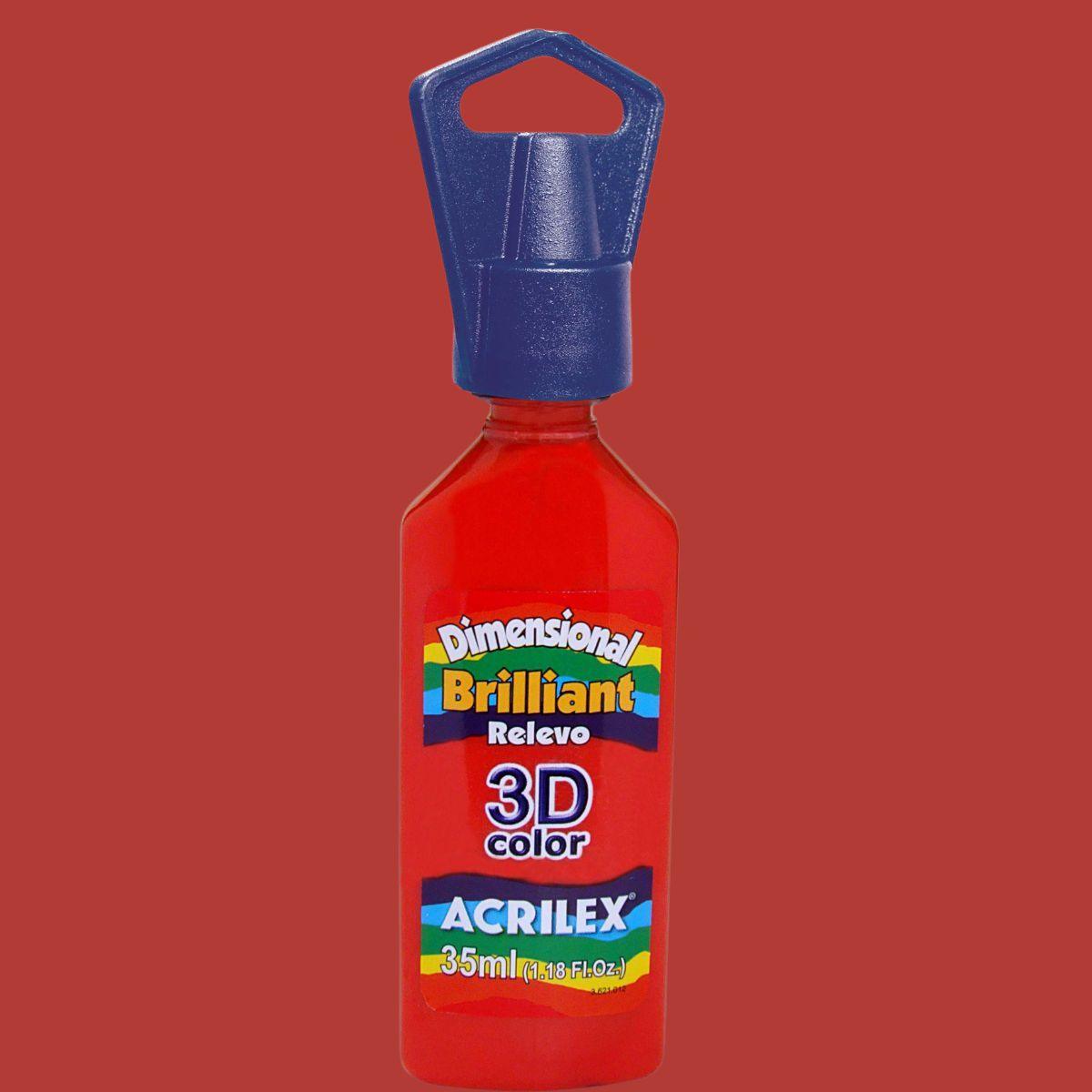 Dimensional Relevo Brilliant Acrilex 3D Color 35ml - Palácio da Arte