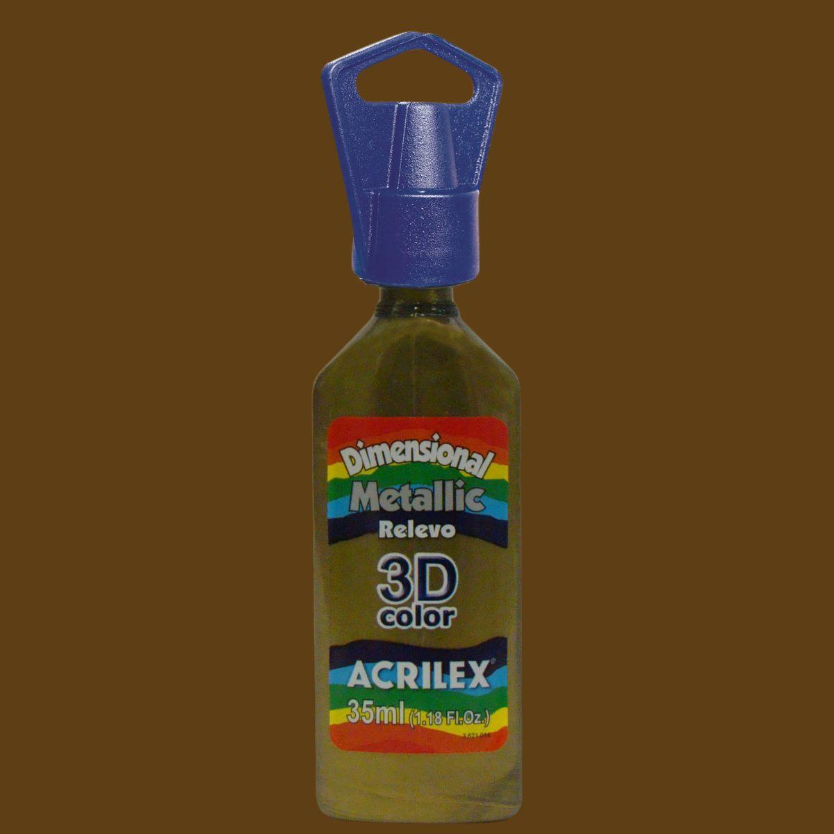 Dimensional Relevo Metallic Acrilex 3D Color 35ml - Palácio da Arte