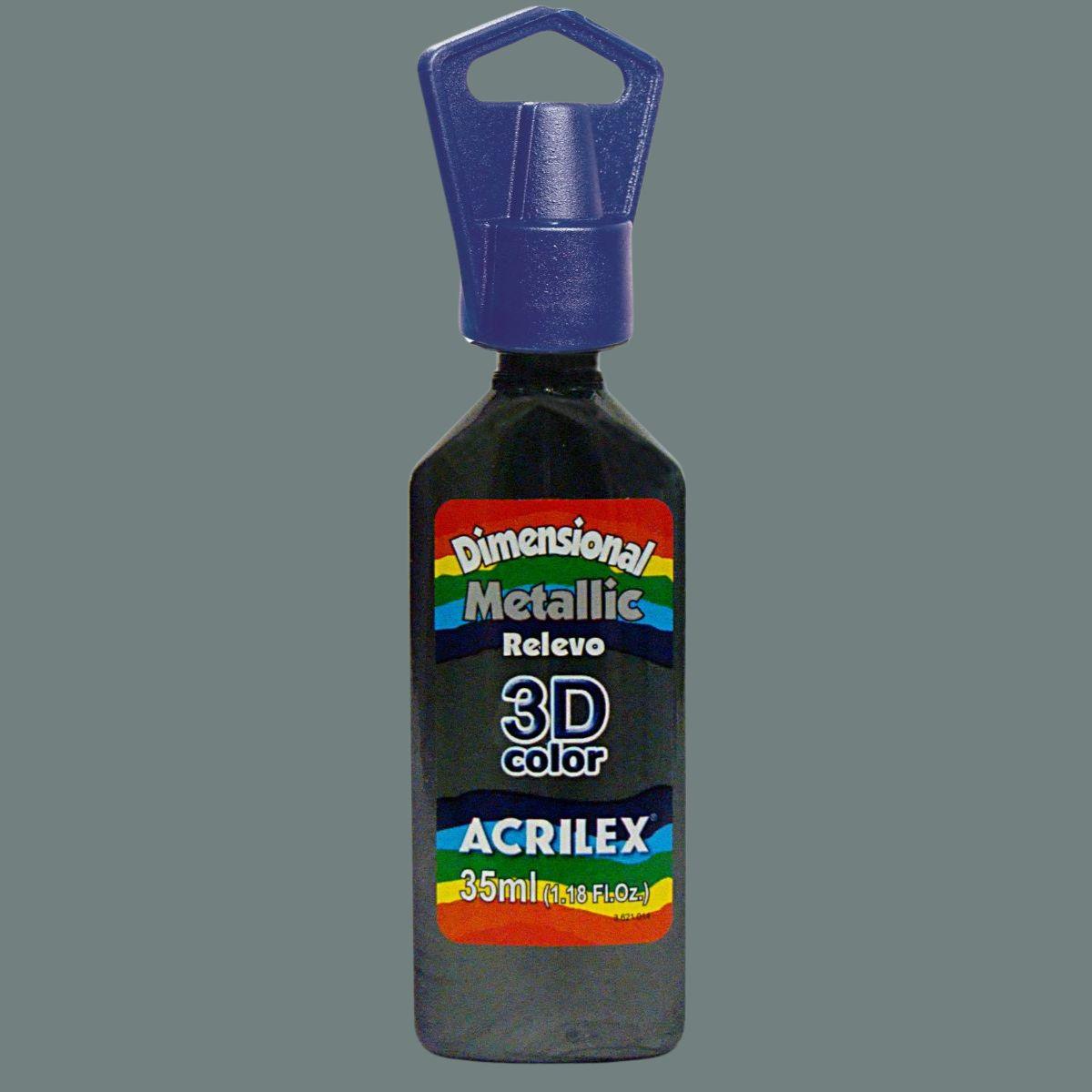 Dimensional Relevo Metallic Acrilex 3D Color 35ml - Palácio da Arte