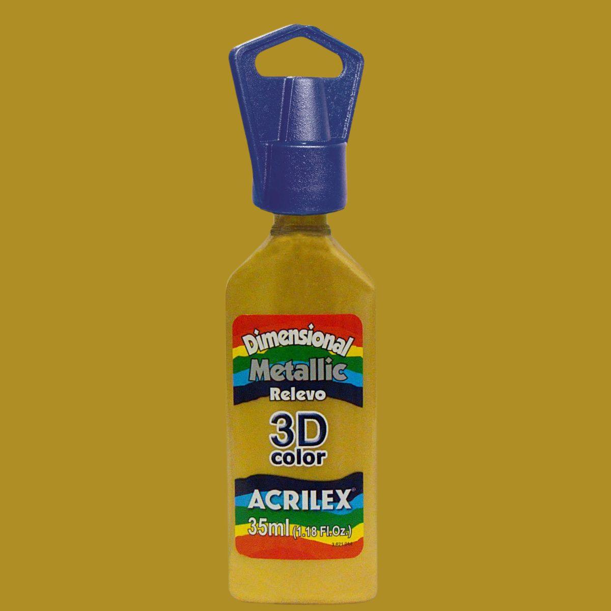 Dimensional Relevo Metallic Acrilex 3D Color 35ml - Palácio da Arte