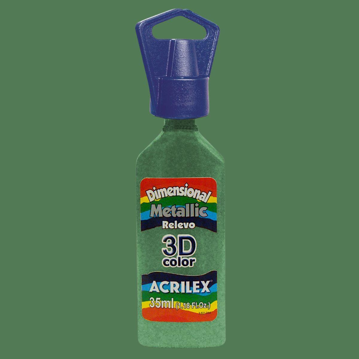 Dimensional Relevo Metallic Acrilex 3D Color 35ml - Palácio da Arte