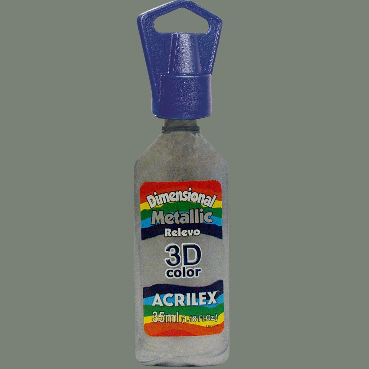 Dimensional Relevo Metallic Acrilex 3D Color 35ml - Palácio da Arte