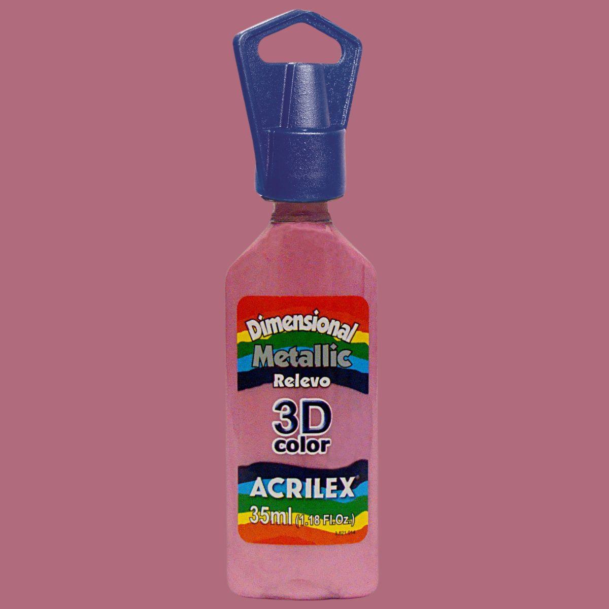 Dimensional Relevo Metallic Acrilex 3D Color 35ml - Palácio da Arte