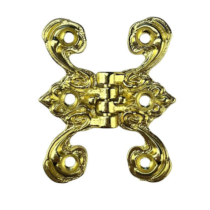 Dobradiça Borboleta Colonial M em Metal Dourado 4,1x3,3cm Kit com 2 peças - Palácio da Arte