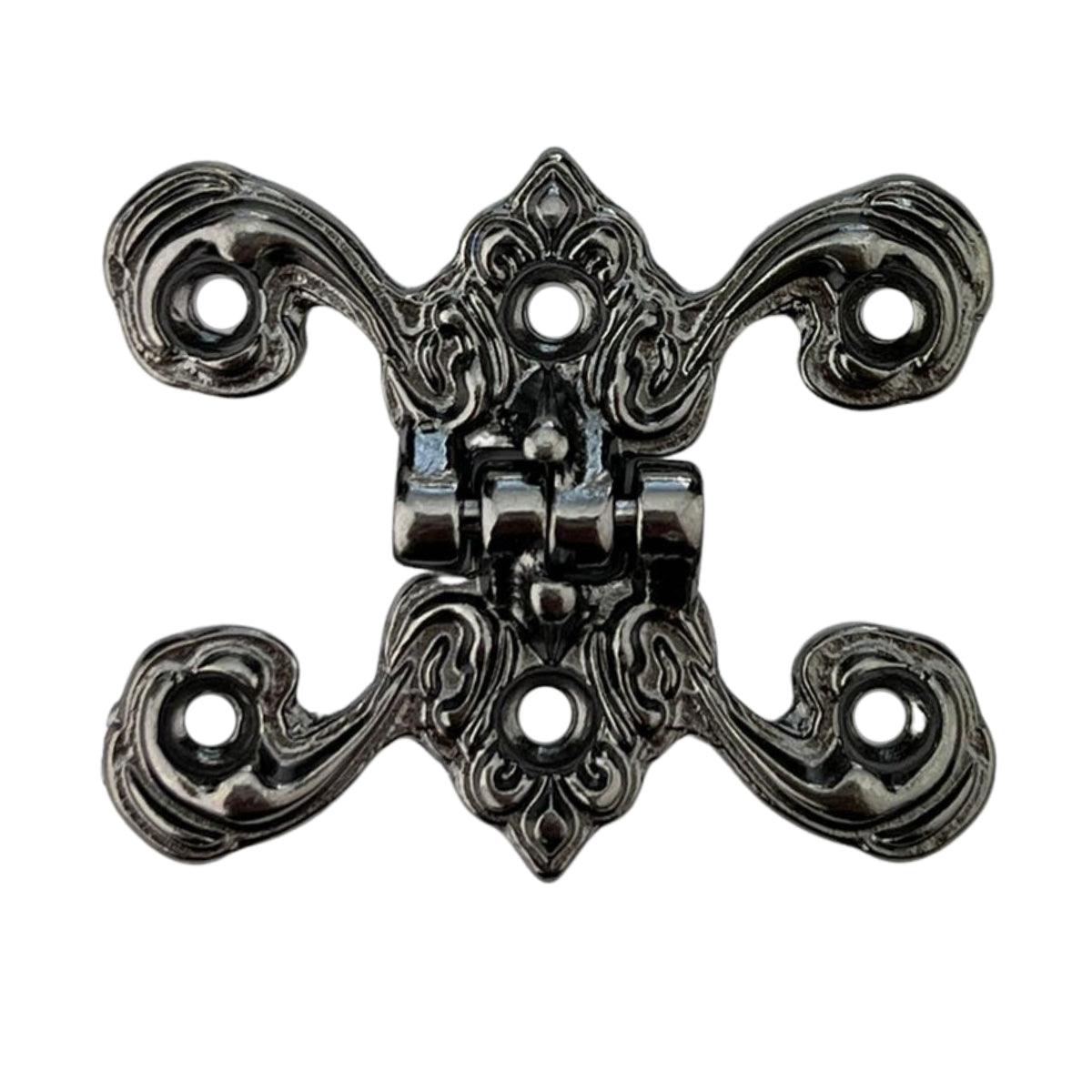 Dobradiça Borboleta Colonial M em Metal Grafite 4,1x3,3cm Kit com 2 peças - Palácio da Arte