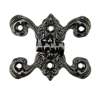 Dobradiça Borboleta Colonial M em Metal Grafite 4,1x3,3cm Kit com 2 peças - Palácio da Arte