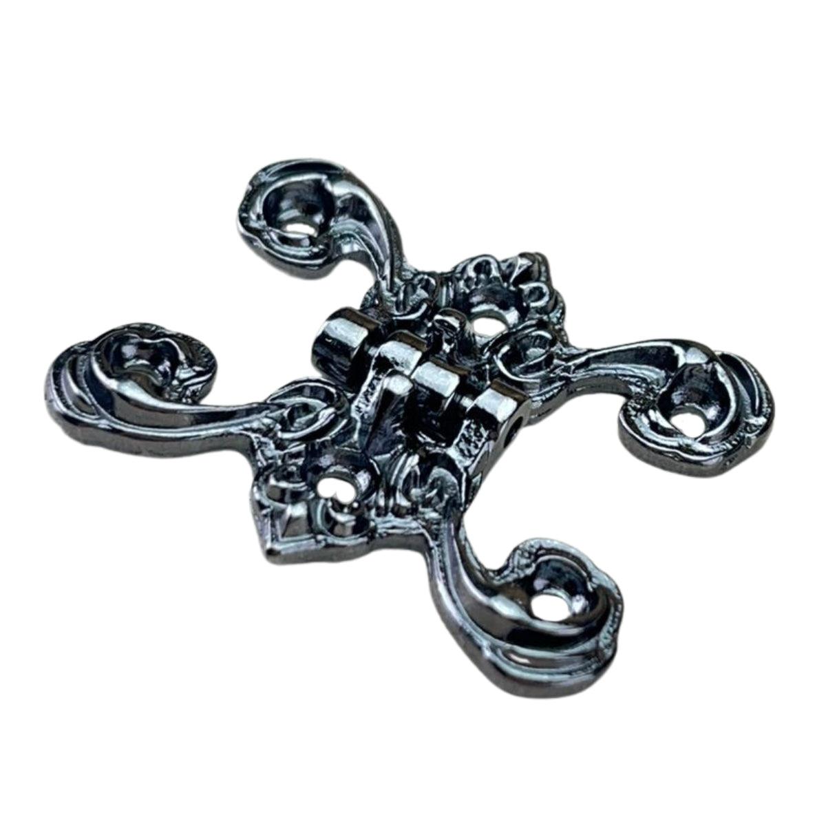 Dobradiça Borboleta Colonial M em Metal Grafite 4,1x3,3cm Kit com 2 peças - Palácio da Arte