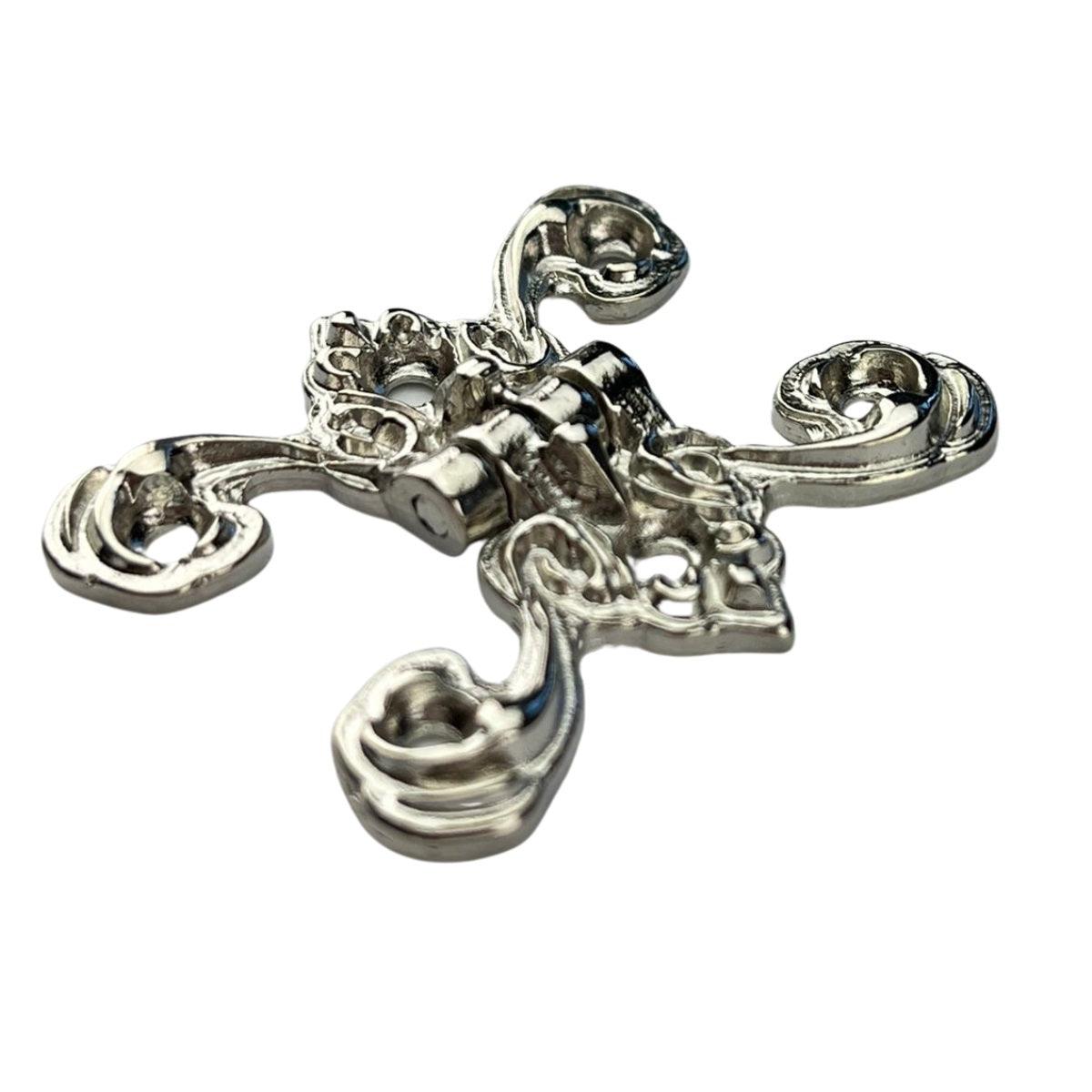 Dobradiça Borboleta Colonial M em Metal Niquel 4,1x3,3cm Kit com 2 peças - Palácio da Arte