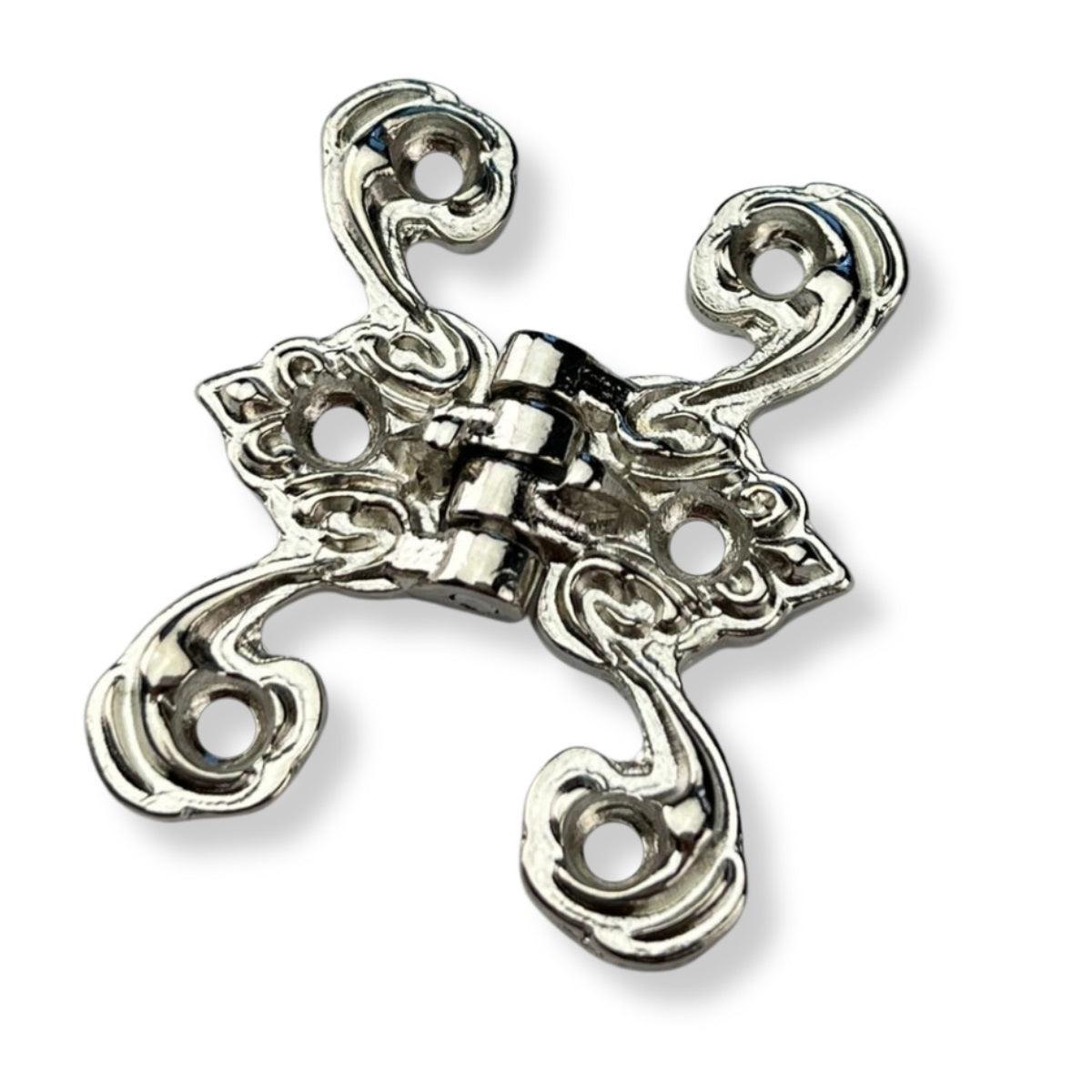 Dobradiça Borboleta Colonial M em Metal Niquel 4,1x3,3cm Kit com 2 peças - Palácio da Arte