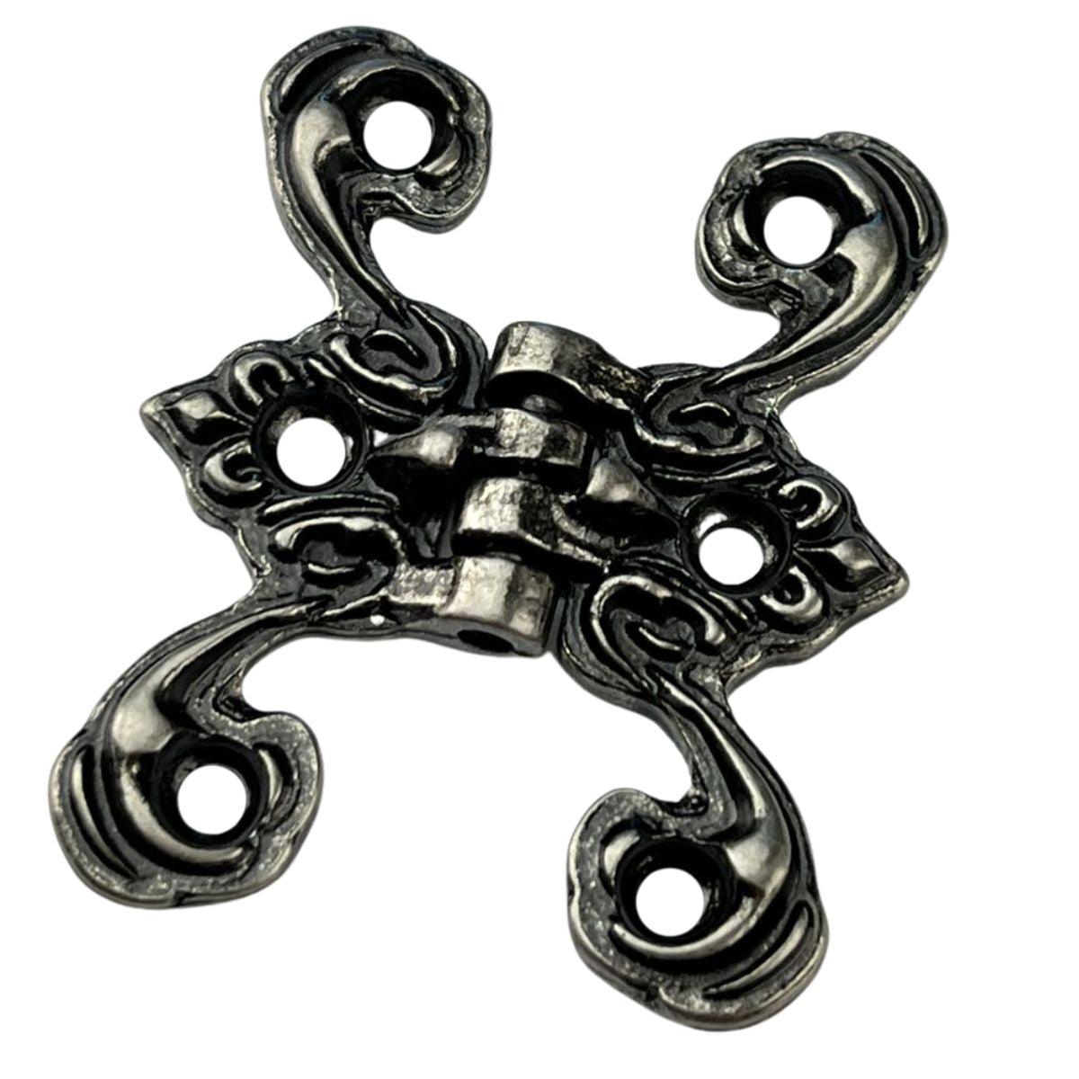 Dobradiça Borboleta Colonial M em Metal Prata Velho 4,1x3,3cm Kit com 2 Peças - Palácio da Arte