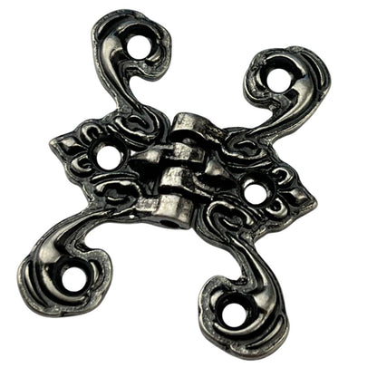 Dobradiça Borboleta Colonial M em Metal Prata Velho 4,1x3,3cm Kit com 2 Peças - Palácio da Arte