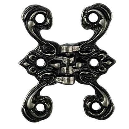 Dobradiça Borboleta Colonial M em Metal Prata Velho 4,1x3,3cm Kit com 2 Peças - Palácio da Arte