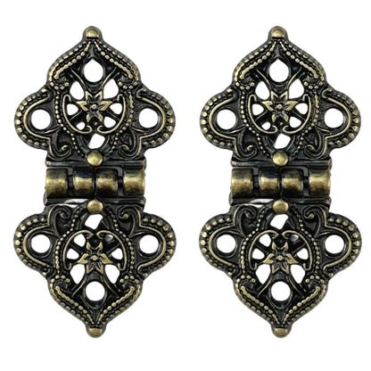 Dobradiça Indiana em Metal Ouro Velho 2,8x5,3cm Kit com 2 peças - Palácio da Arte