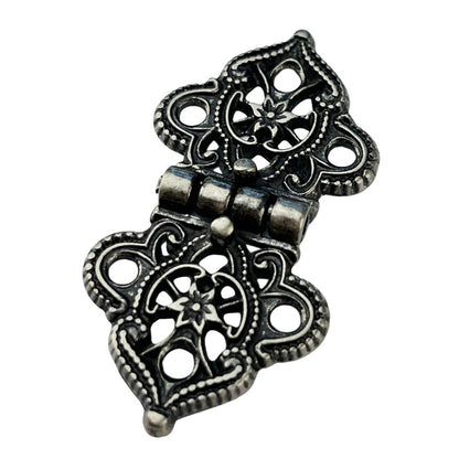 Dobradiça Indiana em Metal Prata Velho 2,8x5,3cm Kit com 2 peças - Palácio da Arte