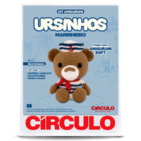 Kit Amigurumi Ursinhos Soft Círculo Cor 03 Marinheiro