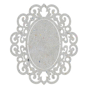 Kit com 2 unidades Chipboard Litoarte CHIP-049 Moldura Oval II 10x12cm