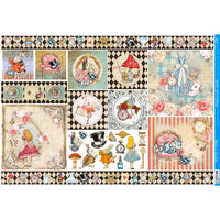 Papel Decoupage Litoarte PD-1103 Alice País das Maravilhas 49x34cm
