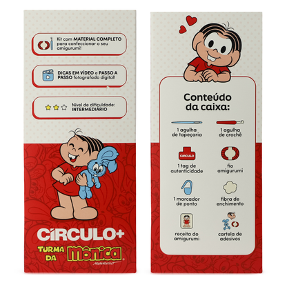 Kit Amigurumi Turma da Mônica Círculo Cor 01 Mônica
