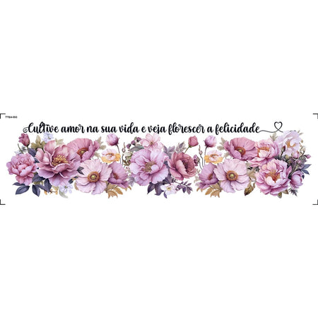 Transfer Têxtil 24x7cm TTB4-093 Barrado Cultive o Amor