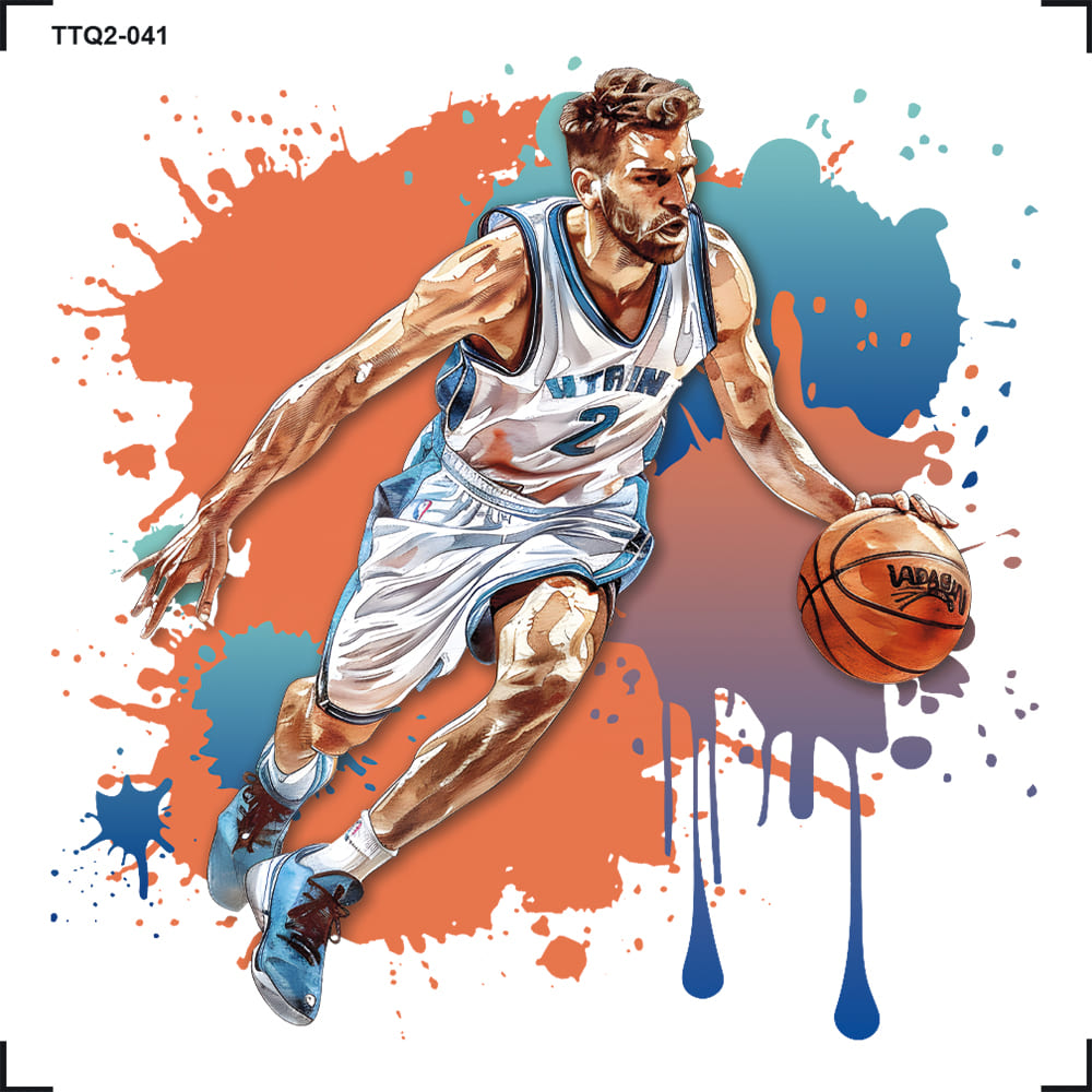 Transfer Têxtil 8x8cm TTQ2-041 Basquete