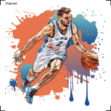 Transfer Têxtil 8x8cm TTQ2-041 Basquete