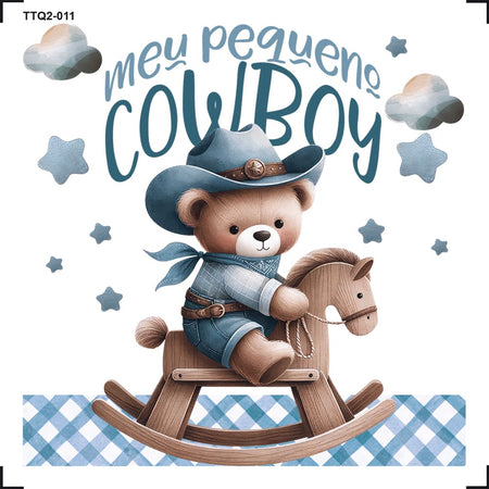 Transfer Têxtil 8x8cm TTQ2-011 Garoto Cowboy