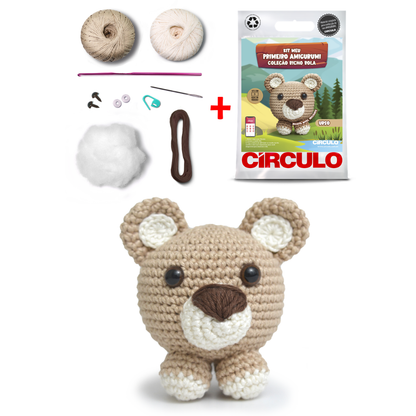 Kit Meu Primeiro Amigurumi Bicho Bola Cor 12 Urso