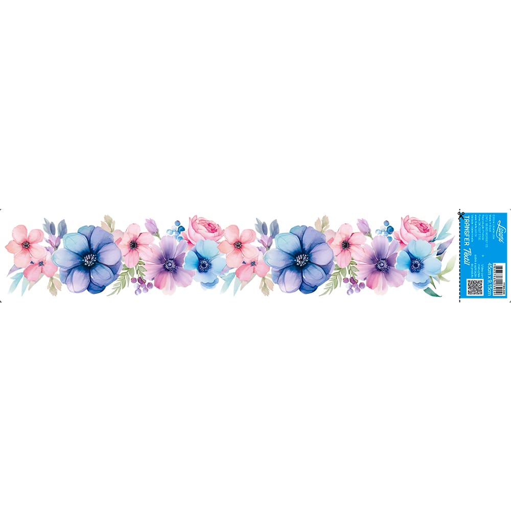 Transfer Têxtil 45x9,5cm TTB6-040 Barra Flowers
