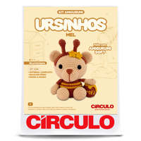 Kit Amigurumi Ursinhos Soft Círculo Cor 04 Mel