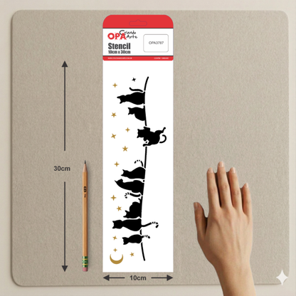 Stencil OPA 10x30 3787 Pet Gatinhos no Muro