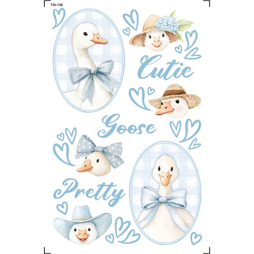 Transfer de Imagem 9,8x15cm TIS-136 Cutie Goose Azul