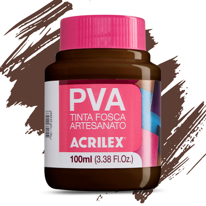 Kit 12 Tintas PVA Acrilex 100ml Fosca Artesanato