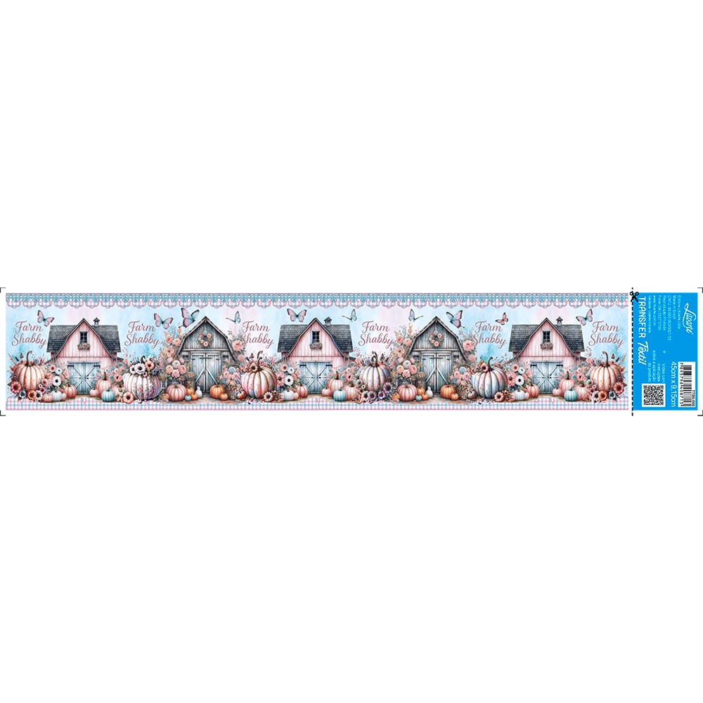 Transfer Têxtil 45x9,5cm TTB6-066 Barra Farm Shabby