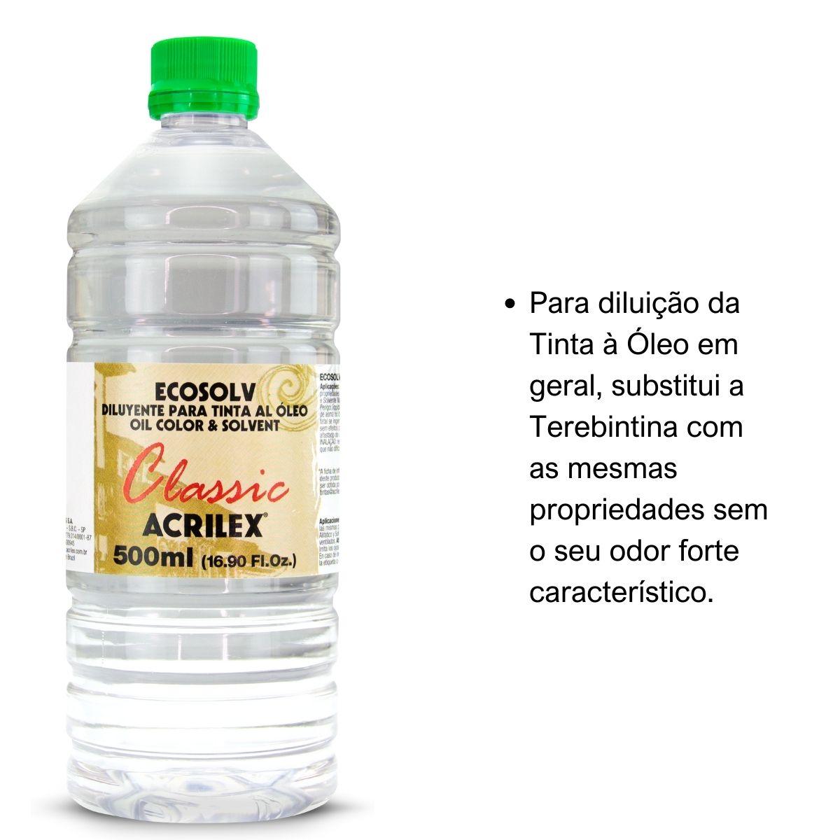 Ecosolv Diluente Acrilex 500ml - Palácio da Arte