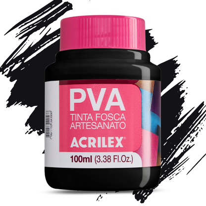 Kit 10 Tintas PVA Acrilex 100ml Fosca Artesanato