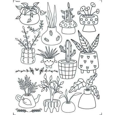 Transfer de Imagem 15x19,5cm TIM-021 Vasos Fofos